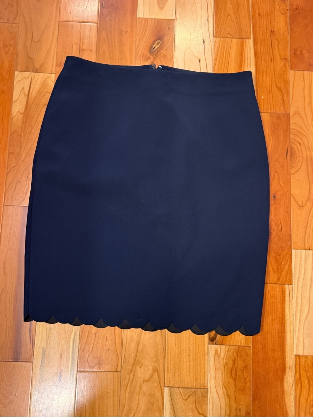 Banana Republic Navy Scallop Hem Pencil Skirt
